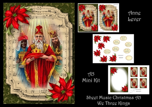 Sheet Music Christmas A5 - We Three Kings