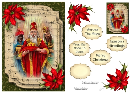 Sheet Music Christmas - We Three Kings A5