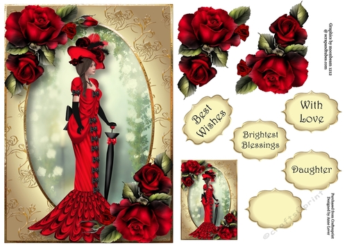 Edwardian Elegance - Red Roses A5