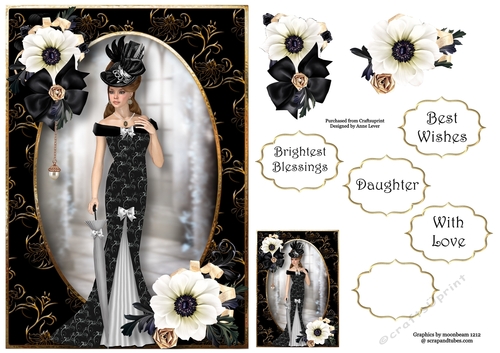 Edwardian Elegance - White Anemone A5