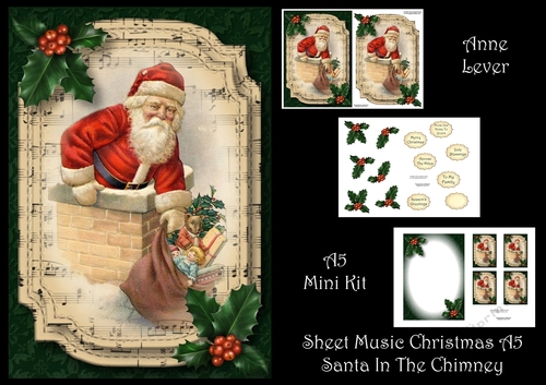 Sheet Music Christmas A5 - Santa In The Chimney