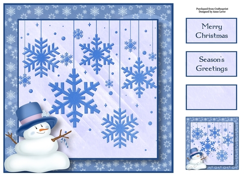 Frosty Snowflakes 8x8