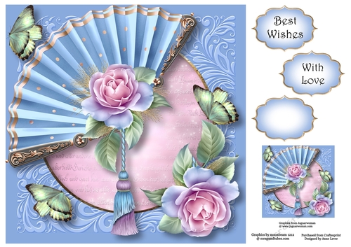 Fabulous Fan & Blended Roses 8x8