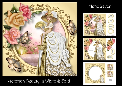 Victorian Beauty In White & Gold