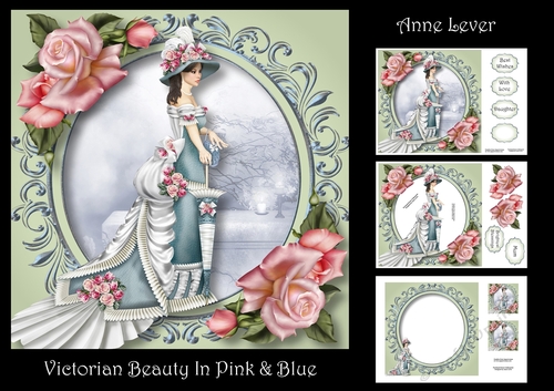 Victorian Beauty In Pink & Blue