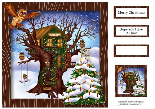 The Christmas Owlery 8x8