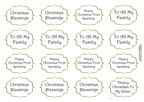Christmas Greetings Tags ( special request )