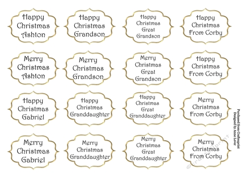 Christmas Greetings Tags 2 ( special request )
