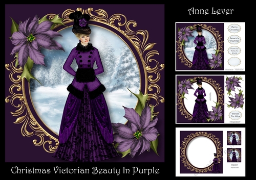 Christmas Victorian Beauty In Purple