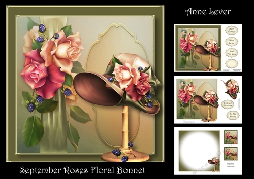 September Roses Floral Bonnet