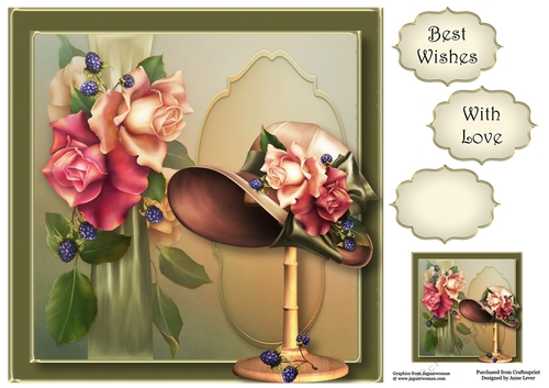 September Roses Floral Bonnet 8x8