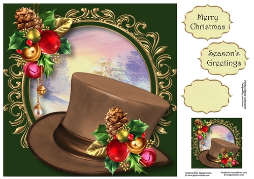 The Christmas Hat - Baubles & Bells 8x8
