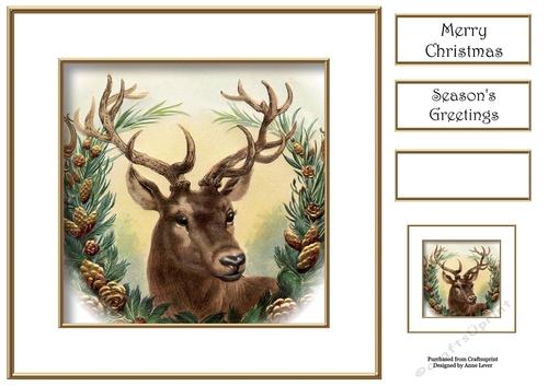 The Christmas Stag 8x8