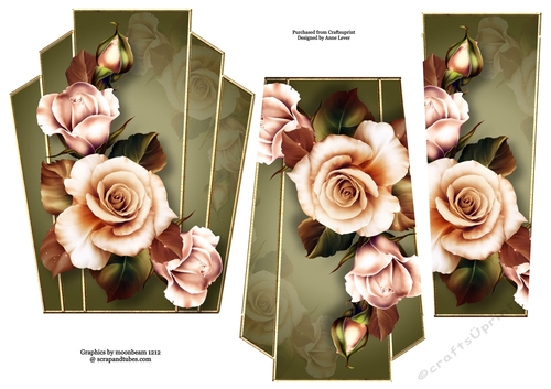 Art Deco Stacker - Autumn Fantasy Roses