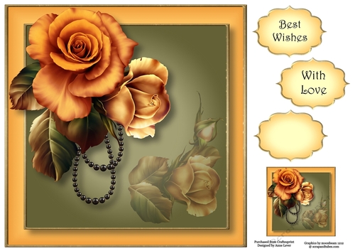 Golden Autumn Fantasy Roses 8x8