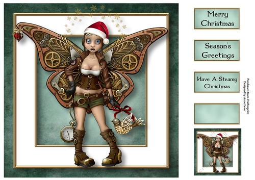 Christmas Steampunk Faery 8x8