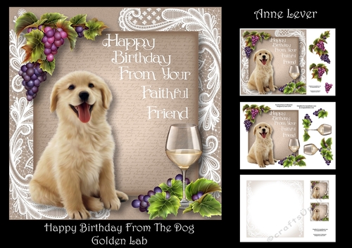 Happy birthday From The Dog - Golden Lab