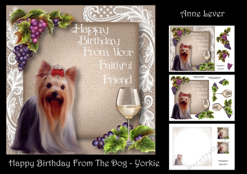 Happy Birthday From The Dog - Yorkie