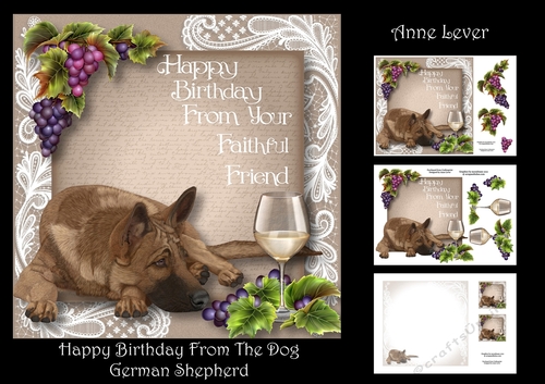 Happy Birthday From The Dog - German Shepherd