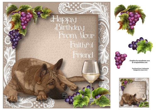 Happy Birthday From The Dog - German Shepherd 8x8