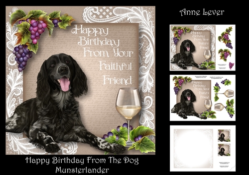 Happy Birthday From The Dog - Munsterlander