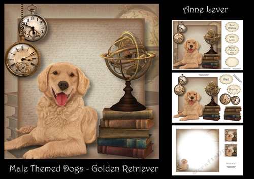 Male Themed Dogs - Golden Retriever