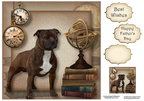 Male Themed Dogs - Staffordshire Bull Terrier 8x8