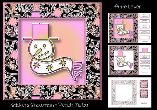 Stickers Snowman - Peach Melba