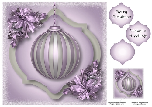The Soft Christmas bauble - Purple 8x8
