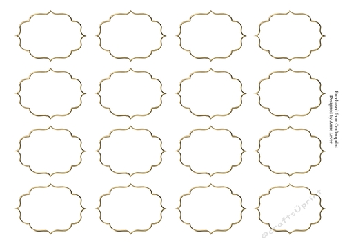 Blank Fancy Gold Tags