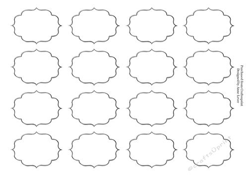 Blank Fancy Silver Tags