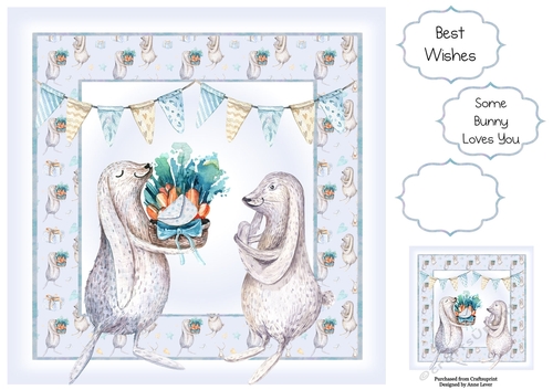 Happy Bunny Birthday 8x8
