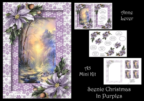 Scenic Christmas In Purples