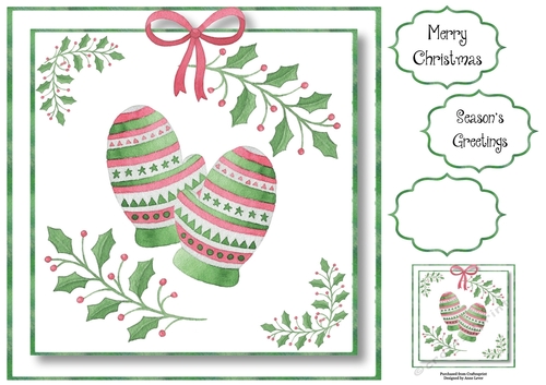 Christmas Mittens 8x8