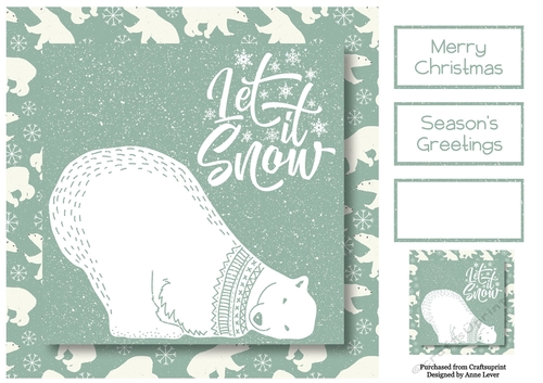 Christmas Jumper Polar Bear 8x8