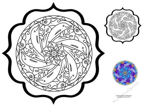 Colour Therapy Mandala Topper - Dolphin
