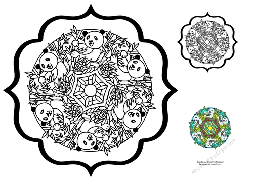 Colour Therapy Mandala Topper - Panda