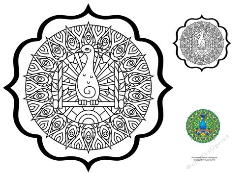 Colour Therapy Mandala Topper - Peacock