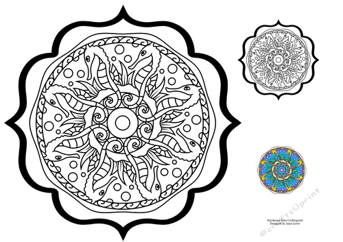 Colour Therapy Mandala Topper - Seahorse