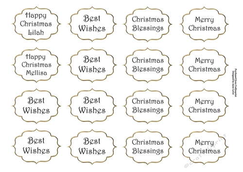 Greetings Tags 12 (special request)