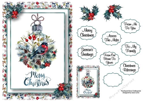 The Merry Christmas Bauble A5