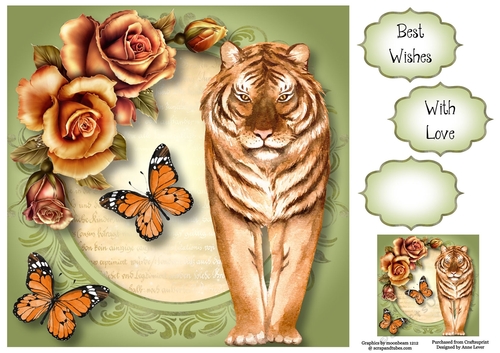 Tiger Tiger - Watercolour Wonder 8x8