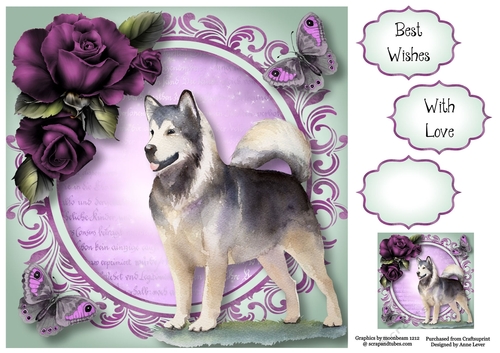 Beautiful Husky - Watercolour Wonder 8x8