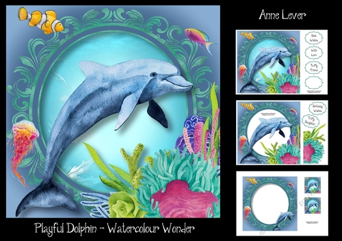 Playful Dolphin - Watercolour Wonder