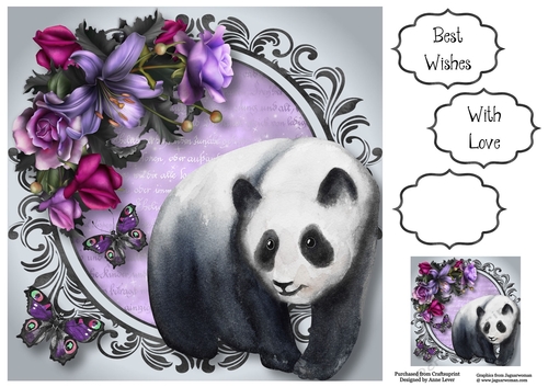 The Panda - Watercolour Wonder 8x8