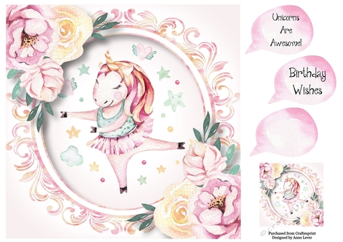 Unicorn Ballerina 8x8