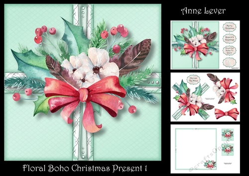 Floral Boho Christmas Present 1