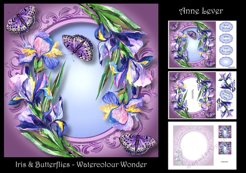 Iris & Butterflies - Watercolour Wonder