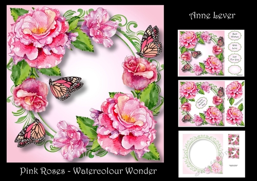 Pink Roses - Watercolour Wonder