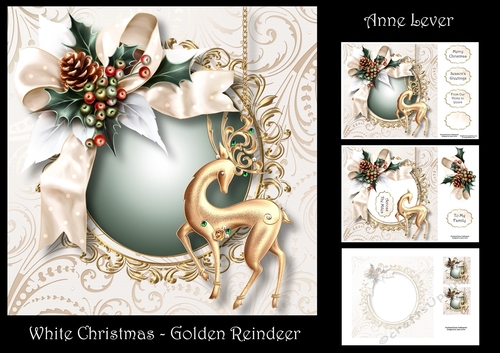White Christmas - Golden Reindeer